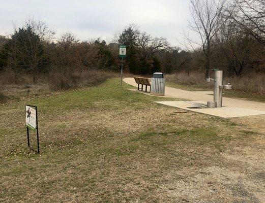 Water fountain for people and dogs