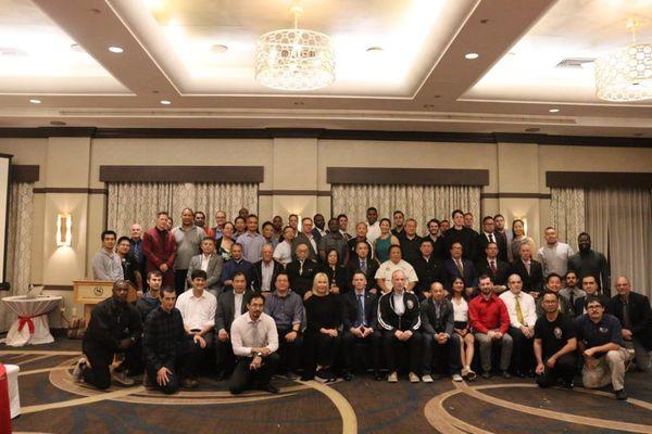 Group photo of wing chun practioners