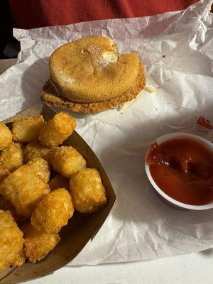 Pork tenderloin and tater tots