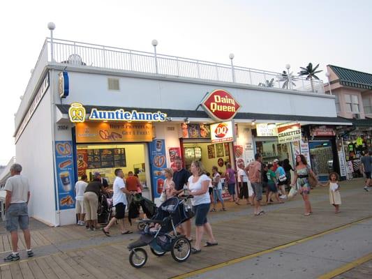 The pool deck from the boardwalk