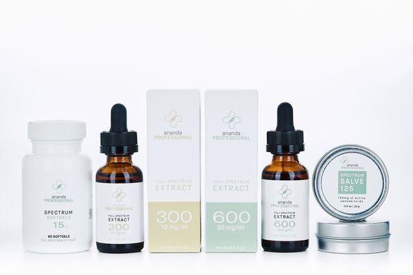 Pharmaceutical grade, full-spectrum CBD products by Ananda Professional