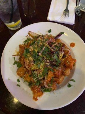 Chicken Tikka Masala over tater tots.