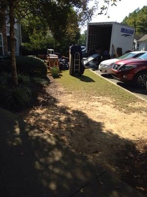 Instead of picking my things up and putting them on the truck, they chose to bring it outside and sit it all in the lawn.