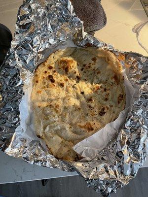 Very generous Garlic Naan