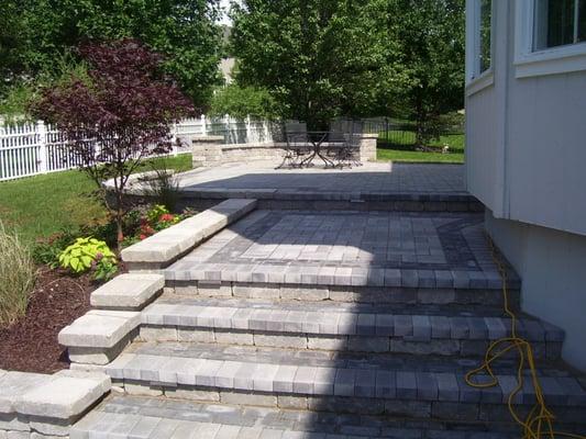 Stone Walkway & Step Installation