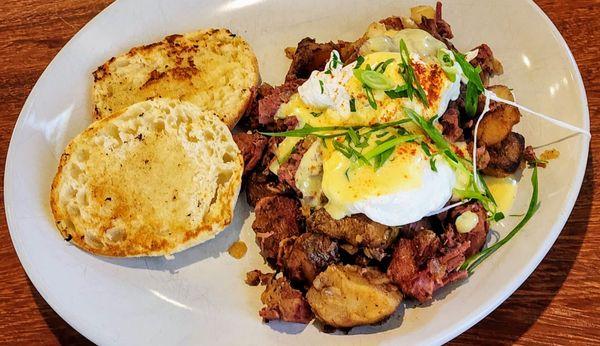 CC was smart and ordered the corned beef hash (11/30/24).