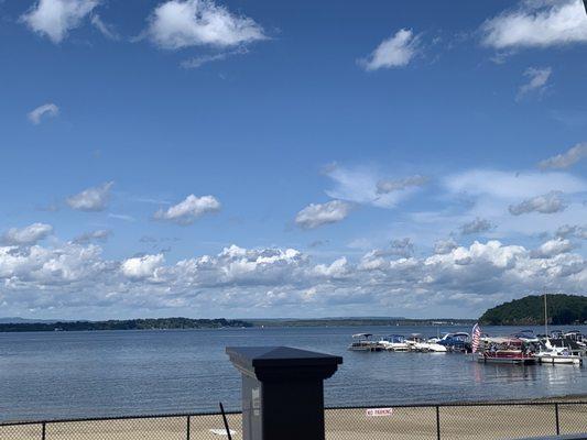 The deck on the lake