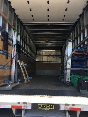 26 foot trucks fully equipped with moving blankets, dollies, four wheelers and tools to disassemble and assemble any furniture needed.