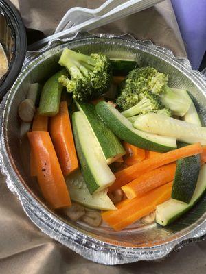 Steamed mixed vegetables