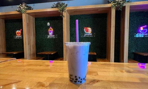 Taro Milk Green Tea 20 oz.