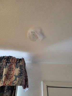 Smoke detector was covered with a bag. I've never felt so unsafe to stay anywhere.