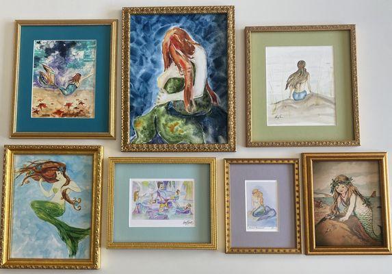 Mermaid gallery wall by Frameworks