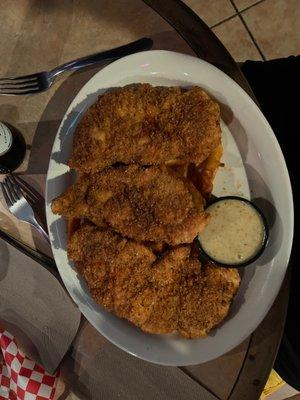 Not Baked But Fried Chicken Tenders Delicious, hot fresh! Great staff reasonable prices!