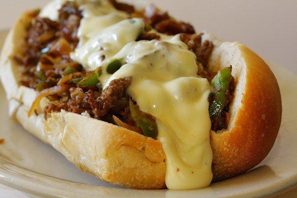 Philly cheese steak sandwich