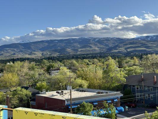 The view of the Nevada museum of Art in Reno. Spectacular. They are expanding the space to add on to their room top. Julie A