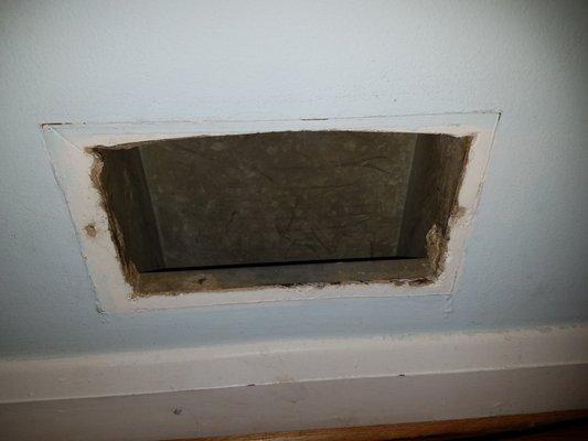 Supply Vent after mold removal