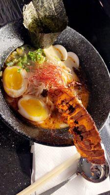 Seafood ramen with lobster