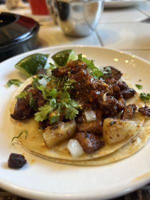 Tacos au bœuf sans fromage et sans crème.