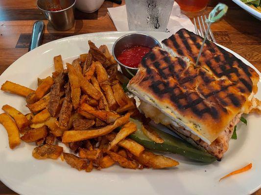 Chicken Panini with French Fries