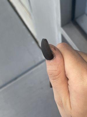 this nail looks like a cats nail. like a fang.