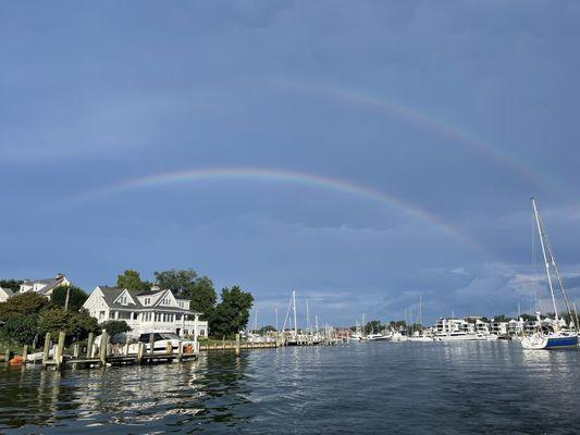 After all the thunder & downpour - we saw a double rainbow