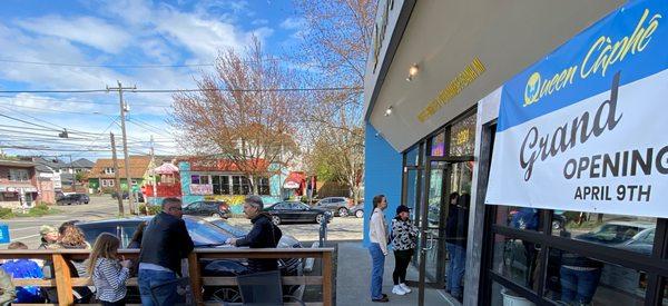 A line out the door on opening day!