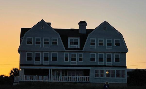 Lodge at sunset