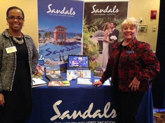 Sandals Information booth at Radisson Wedding Show November 2014