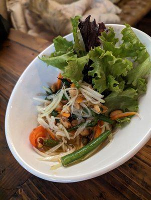 Papaya salad - we got spicy and it was SPICY but SO delicious