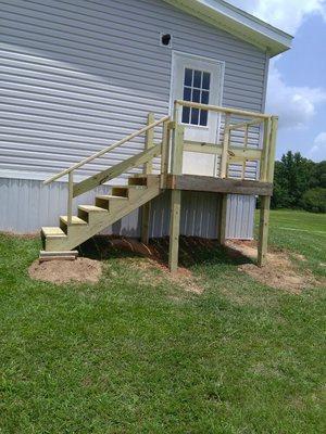 Temporary Porch on double wide