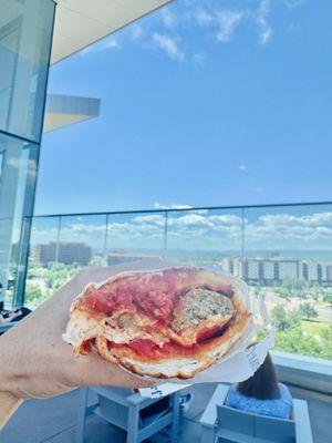 Meatball sub with a view