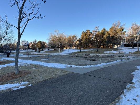 Playground is gone. No information posted about what will happen to this space.