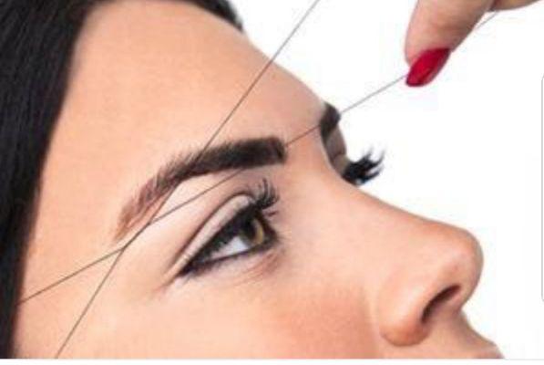 Eyebrows threading