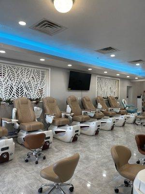 Renovated pedicure area, very spacious