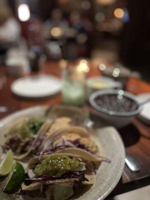 Carnitas Taco and Plantain Tacos