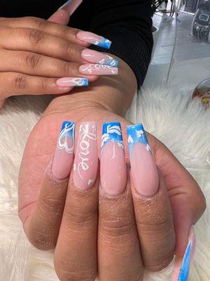 Nails design with acrylic