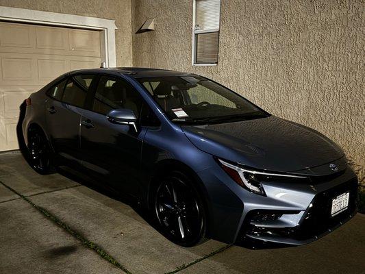 2024 Toyota Corolla SE Hybrid in the color Celestite