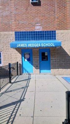 48th St Entrance to James Hedges Fine and Performing Arts School at 4747 S. Winchester Ave