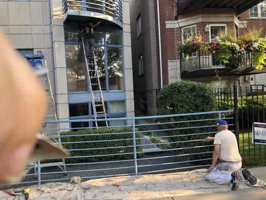 Fence and balconies painting