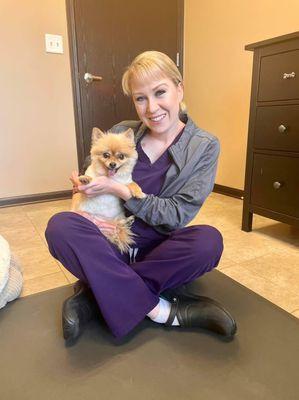 Kristina Dodge, canine massage therapist