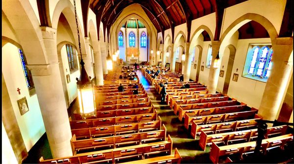 From choir loft