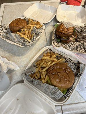 All 3 burgers