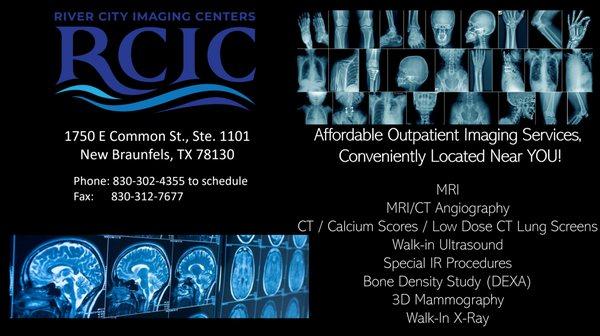 All your outpatient imaging needs located in New Braunfels!