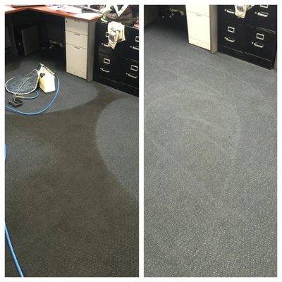 Greasy  office carpet