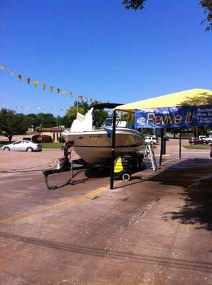 Leave it to us to get your boat clean and shiny for the summer!