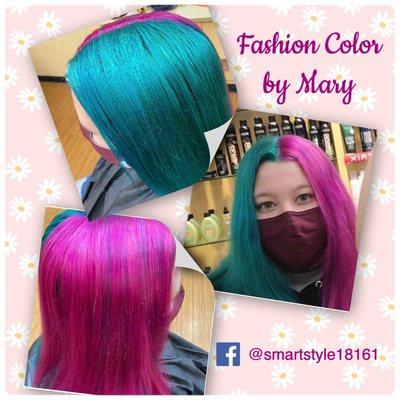 Fashion Color Block by Mary making customers happy one smile at a time!! 
Call 812-738-6289 to book your new Spring Look!!