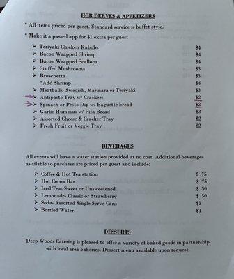 Original price list