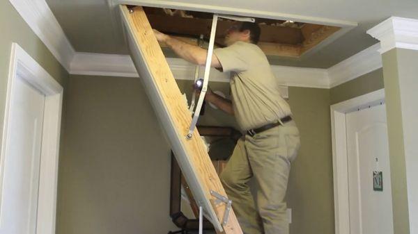 Inspecting attic