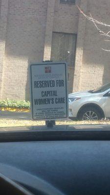 Reserved parking for patients