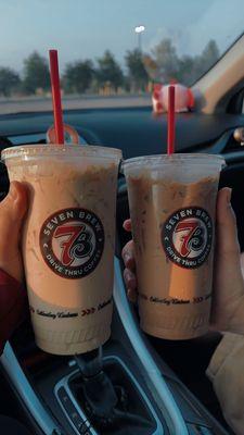 Large iced Blondie (left) and large iced Brunette (right)